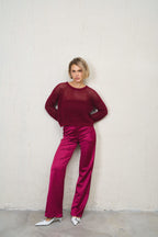 Шовкові брюки, бордо KA.EL