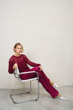 Шовкові брюки, бордо KA.EL