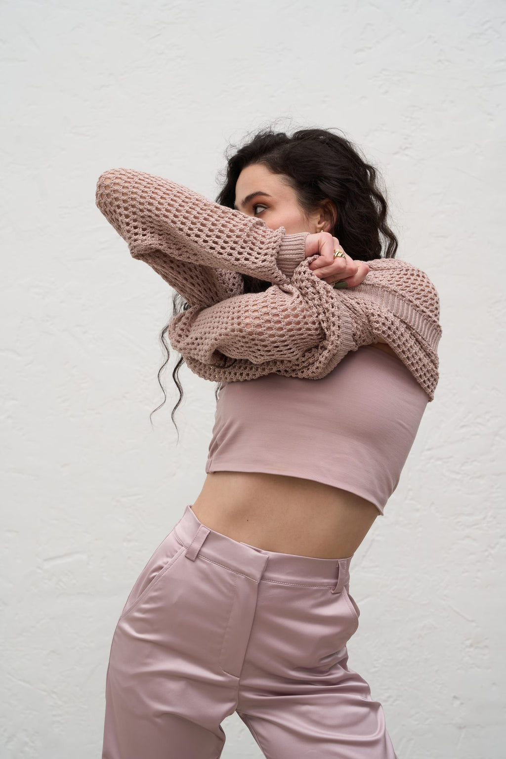 Светр у сіточку із топом-бандо, 3 кольори KA.EL