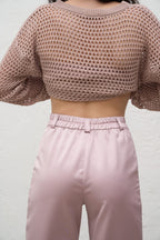 Hodvábne nohavice, púdrové KA.EL