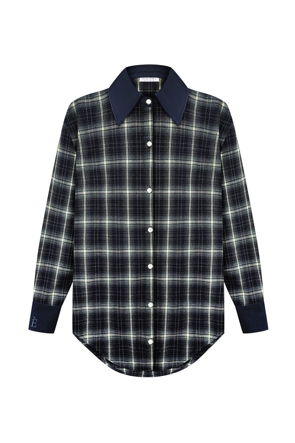 Modrá košeľa s prvkami elegancie od SIXIEME