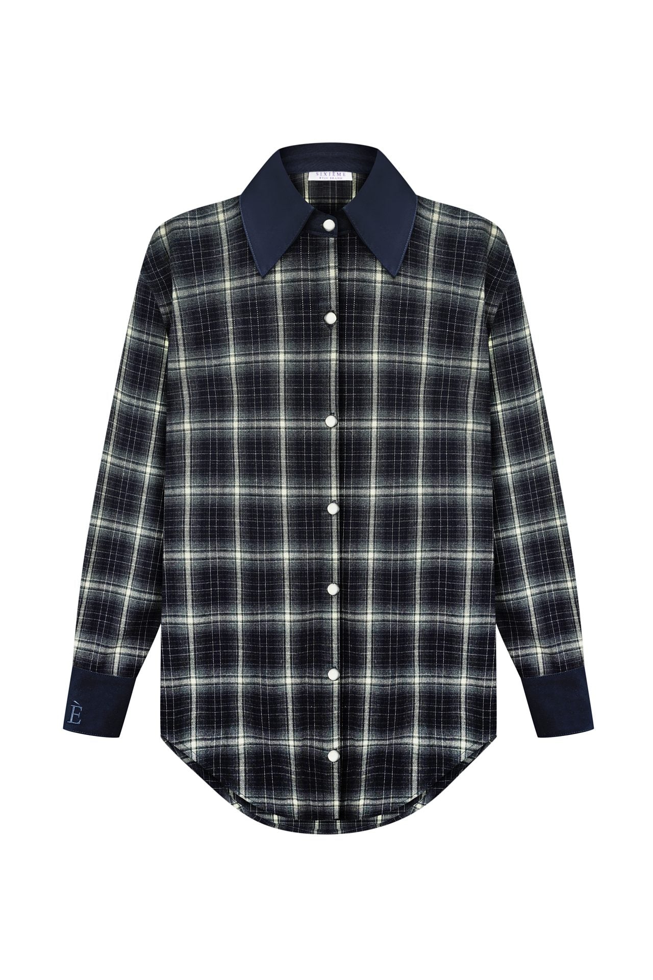 Синя сорочка з елементами елегантності від SIXIEME