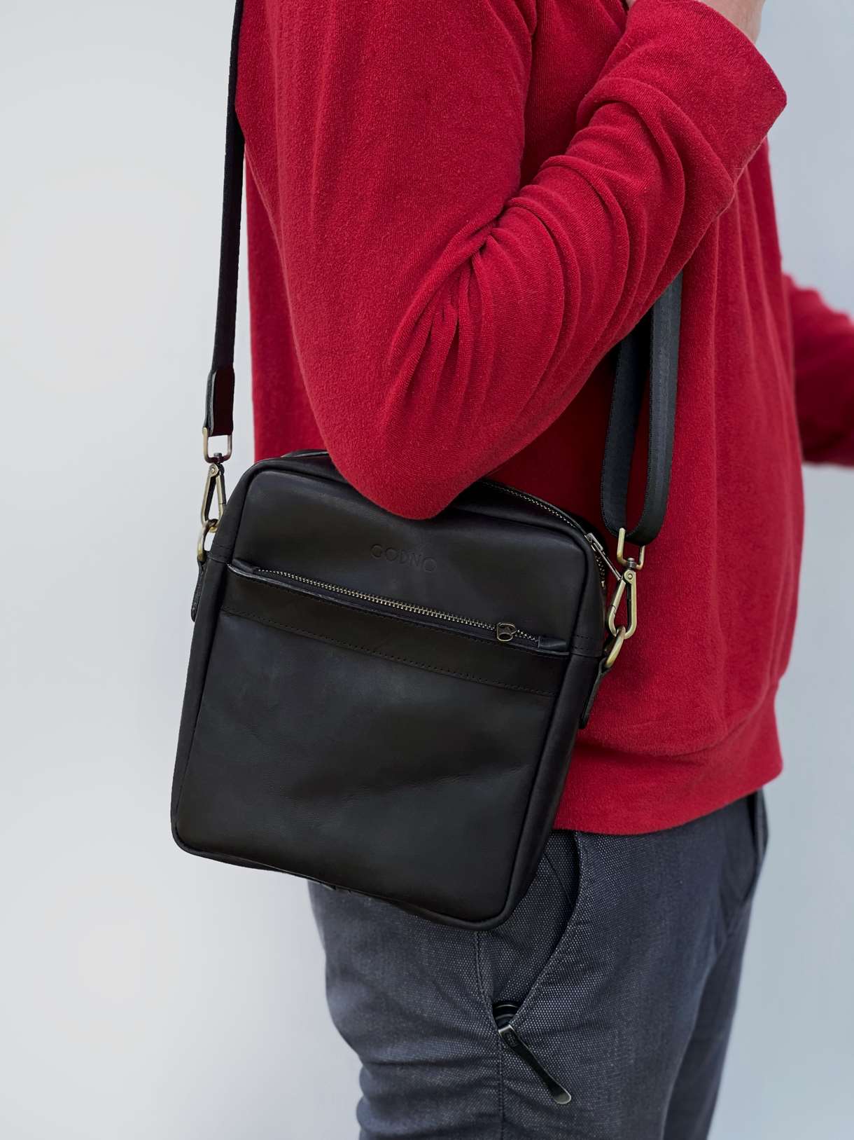 Сумка Brick bag middle чорна від GODNO