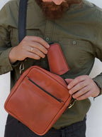 Stredne hnedá tehlová taška od GODNO