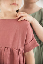 Дитяча сукня Емма з кропиви рожево-бузковий VIRA APPAREL