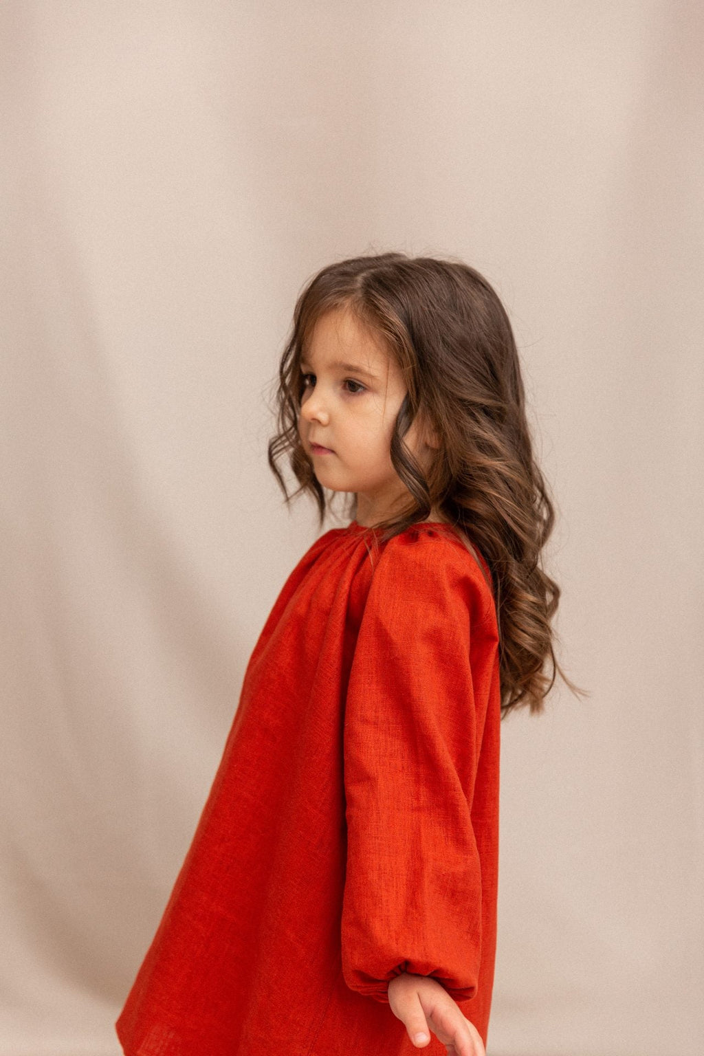 Дитяча сукня "Віра" з кропиви теракотова від VIRA APPAREL