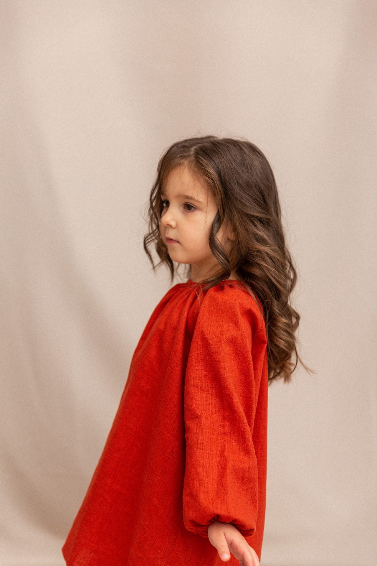 Дитяча сукня "Віра" з кропиви теракотова від VIRA APPAREL