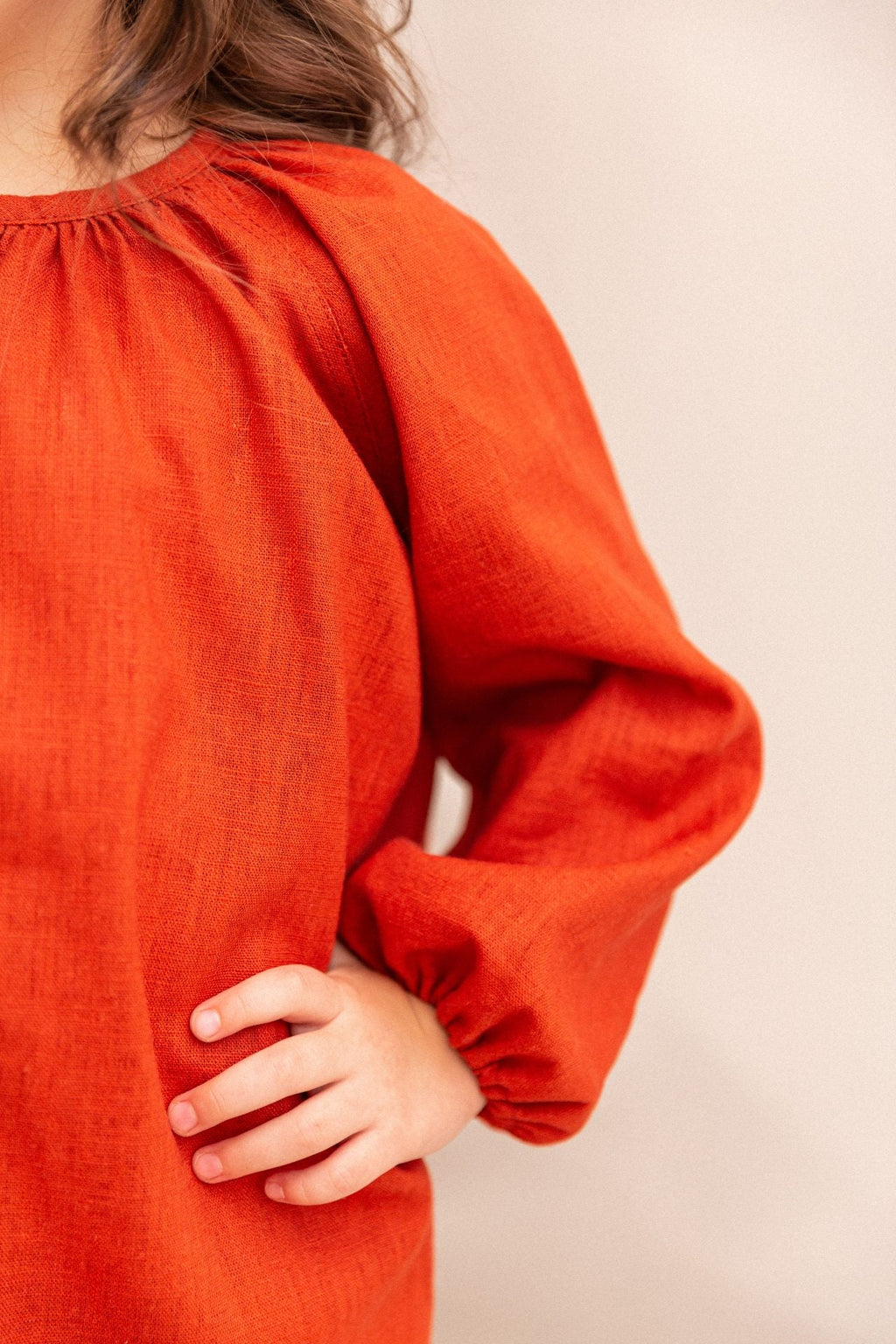 Дитяча сукня "Віра" з кропиви теракотова від VIRA APPAREL