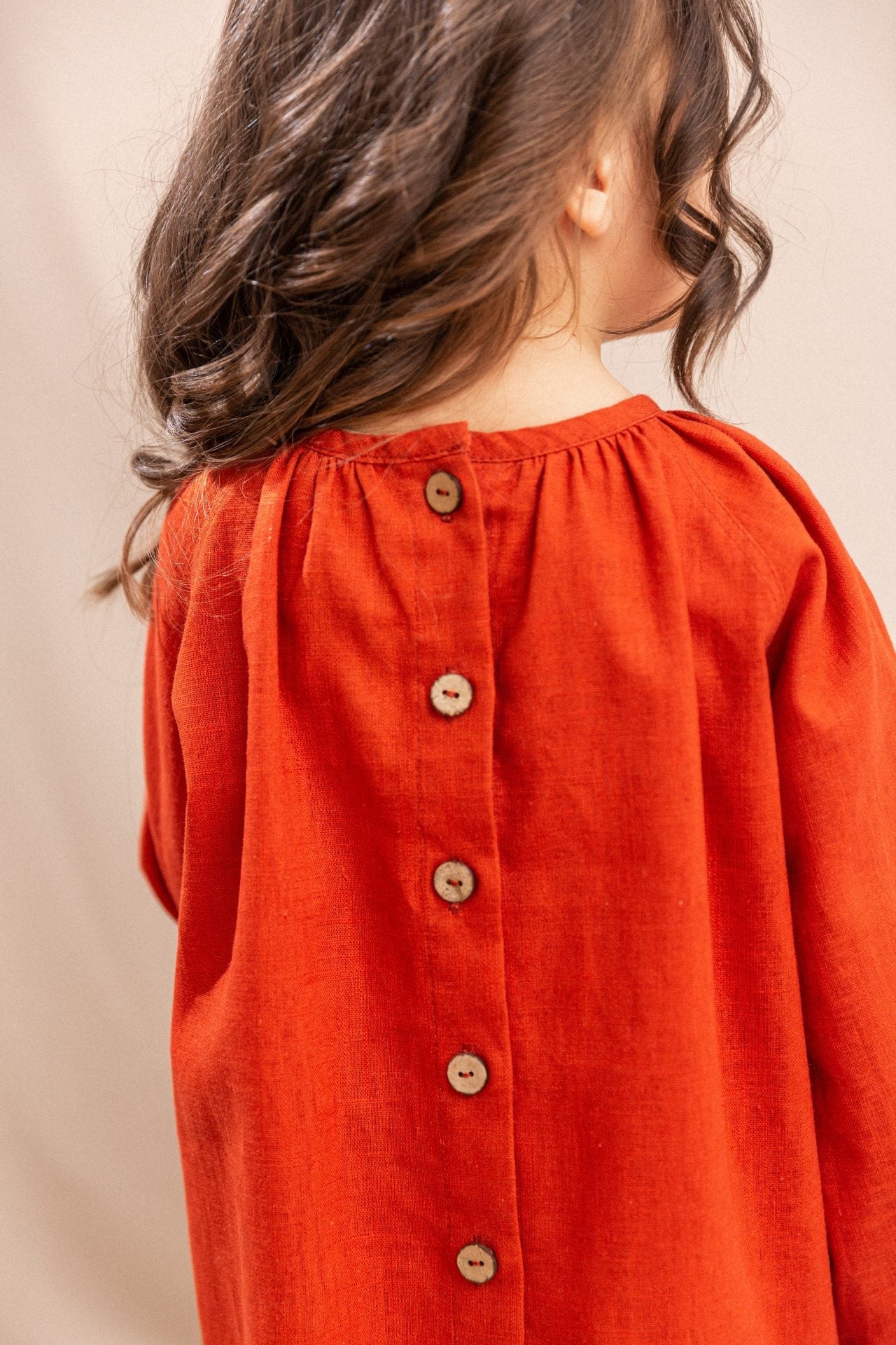 Дитяча сукня "Віра" з кропиви теракотова від VIRA APPAREL