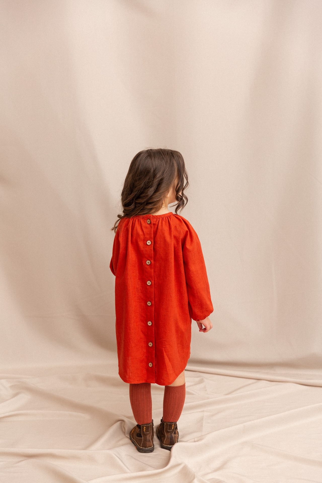 Дитяча сукня "Віра" з кропиви теракотова від VIRA APPAREL