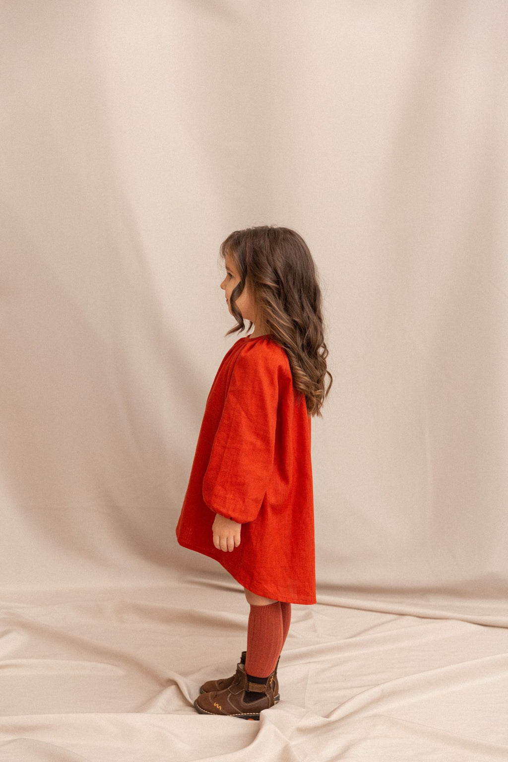Дитяча сукня "Віра" з кропиви теракотова від VIRA APPAREL