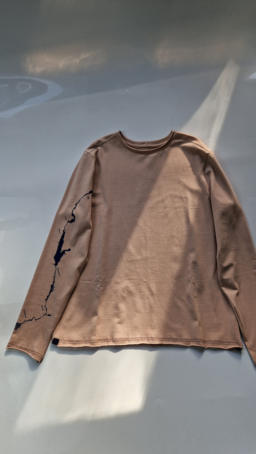 Лонгслів принт по рукаву «Річка Дніпро» чоловічий з куліру Some Urban Monk