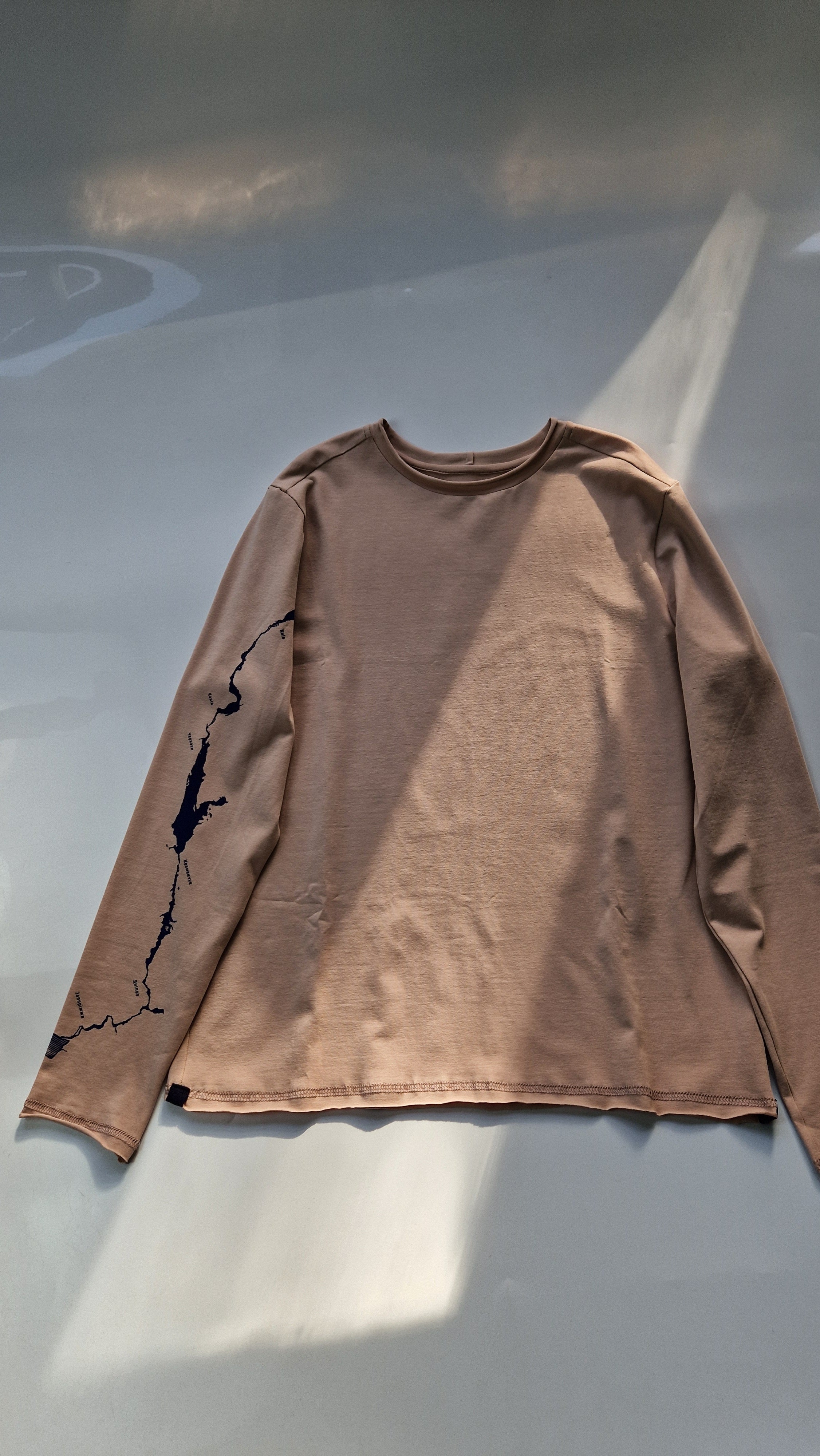 Лонгслів принт по рукаву «Річка Дніпро» чоловічий з куліру Some Urban Monk