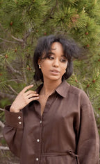 Maxi košeľové šaty z talianskeho ľanu od SAVE YOURSELF