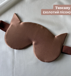 Шовкова маска для сну "Котик" (щільність 30 момі)