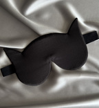 Шовкова маска для сну "Котик" (щільність 30 момі)