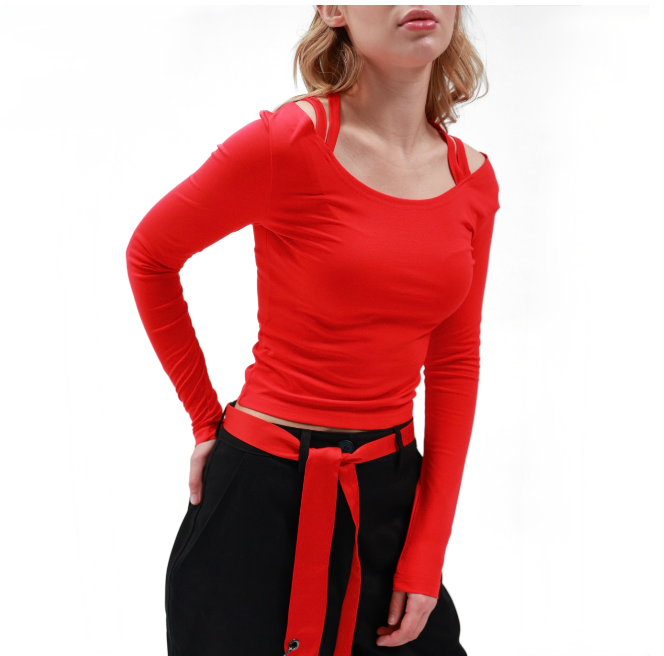 Лонгслів з бретелями, в 3-х кольорах BRU