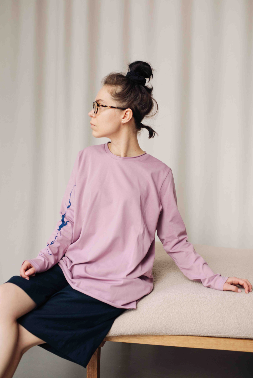 Лонгслів принт по рукаву «Річка Дніпро» чоловічий з куліру Some Urban Monk