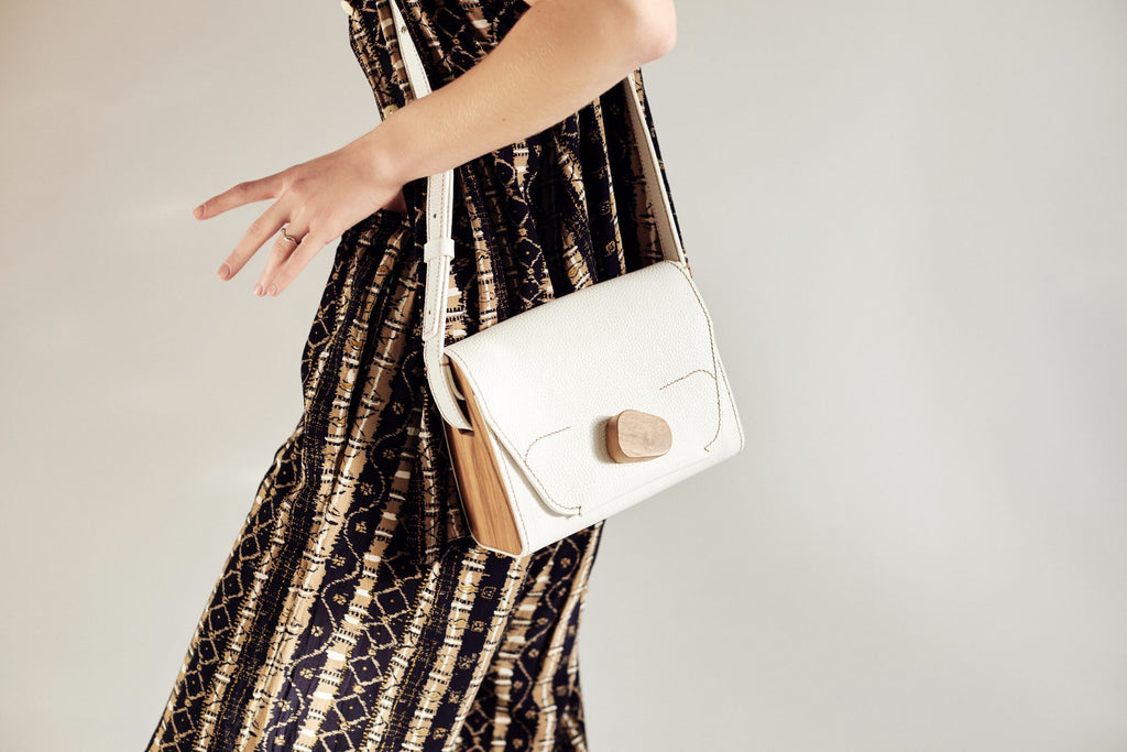 Кросбоді  JOY білий фактурна шкіра  від Synyava