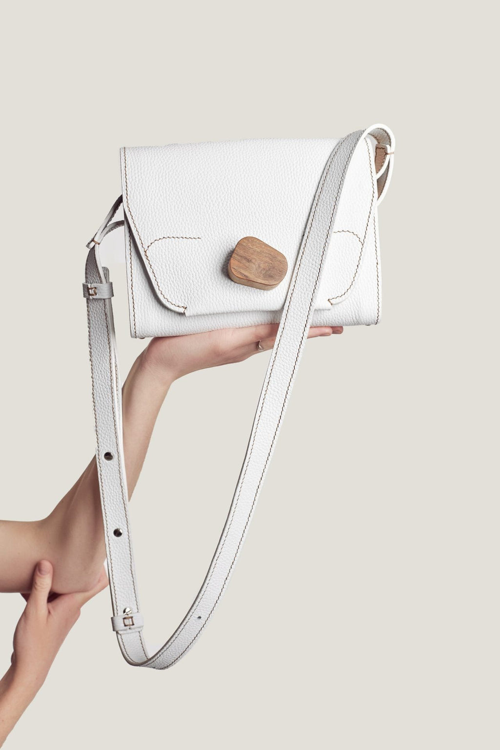 Кросбоді  JOY білий фактурна шкіра  від Synyava