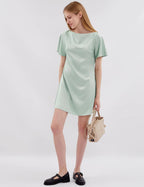 Hodvábne mini šaty Gitta s volánikovými rukávmi od FAYNA