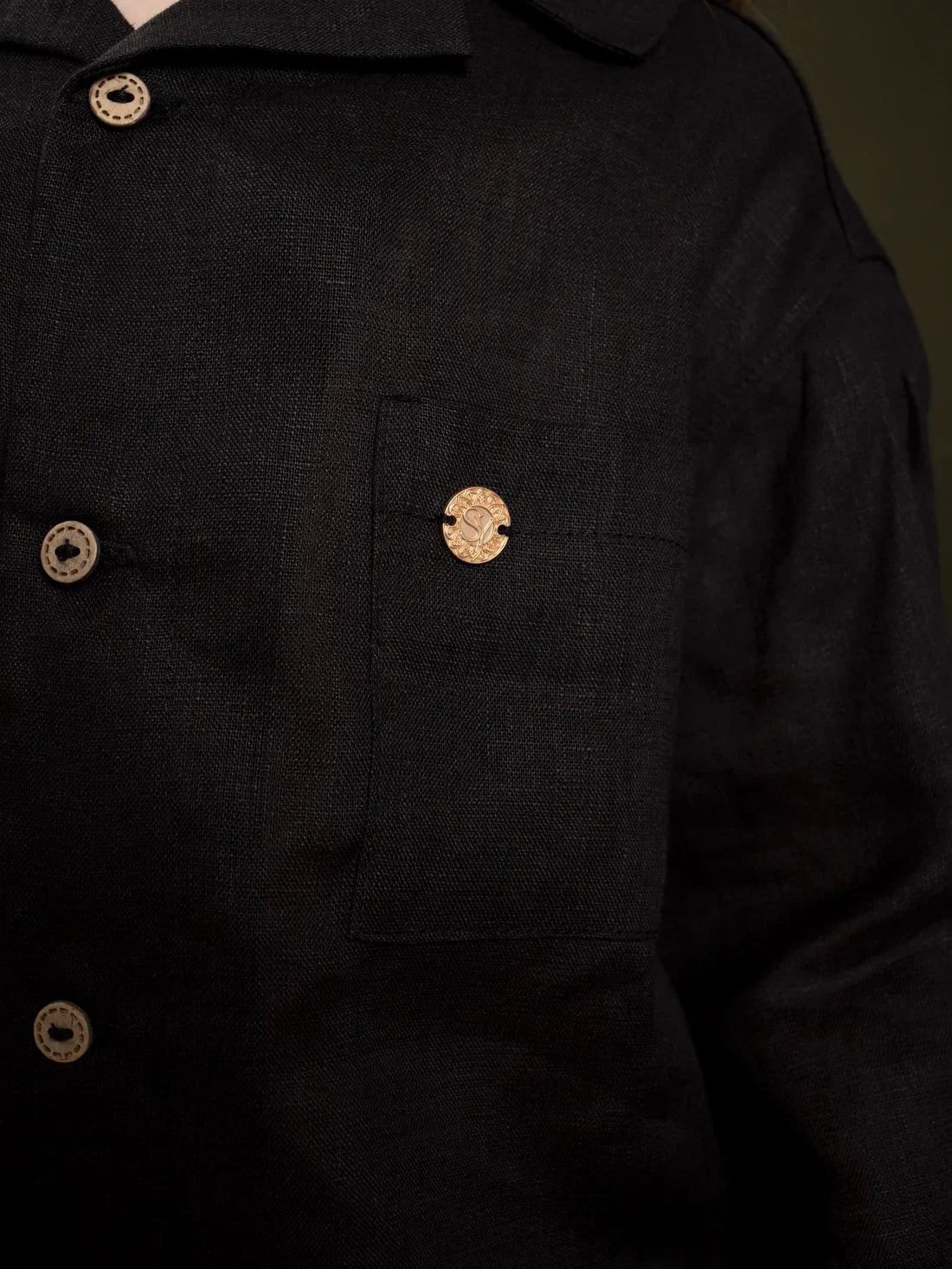 Костюм дитячий чорний з льону від SAVE yourself