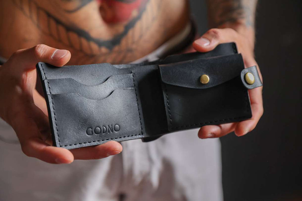 Гаманець Сonstant coin у трьох кольорах від GODNO - GODNO, Чорний