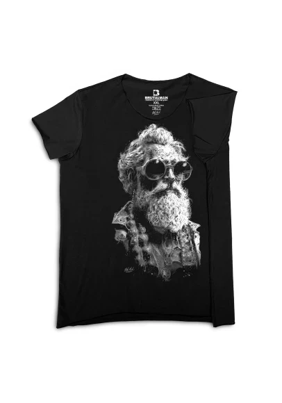 Pánske čierne hipsterské tričko od BRUTALMAN