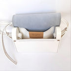 Кросбоді  JOY білий гладка шкіра з кулькою  від Synyava