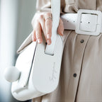 Кросбоді  JOY білий гладка шкіра з кулькою  від Synyava