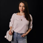 Кросбоді  JOY білий гладка шкіра з кулькою  від Synyava