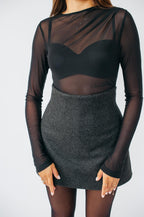 Krátka čierna sukňa Pamela od FEEL AND FLY