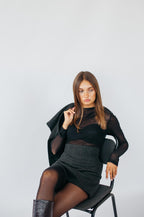 Krátka čierna sukňa Pamela od FEEL AND FLY