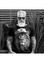 Pánske čierne tričko Lev od BRUTALMAN