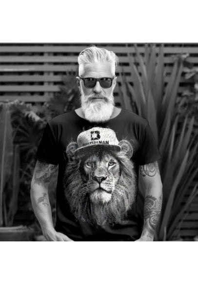 Футболка чоловіча чорна Лев від BRUTALMAN