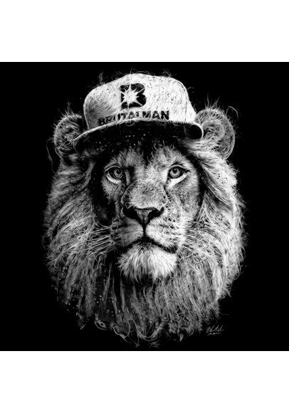 Футболка чоловіча чорна Лев від BRUTALMAN