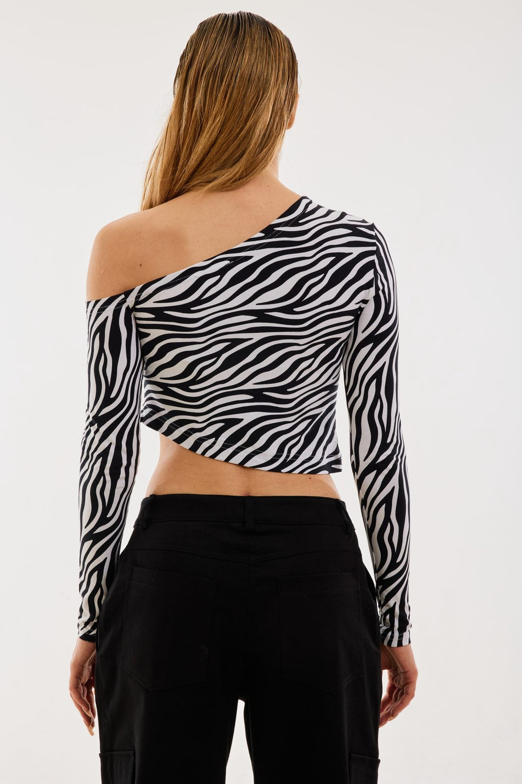 Skrátený top s dlhým rukávom, v 3 farbách BRU