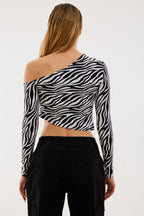 Skrátený top s dlhým rukávom, v 3 farbách BRU