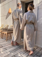 Халат чоловічий з льону довжиною максі пісочного кольору «VIL’NUY» від SAVE yourself