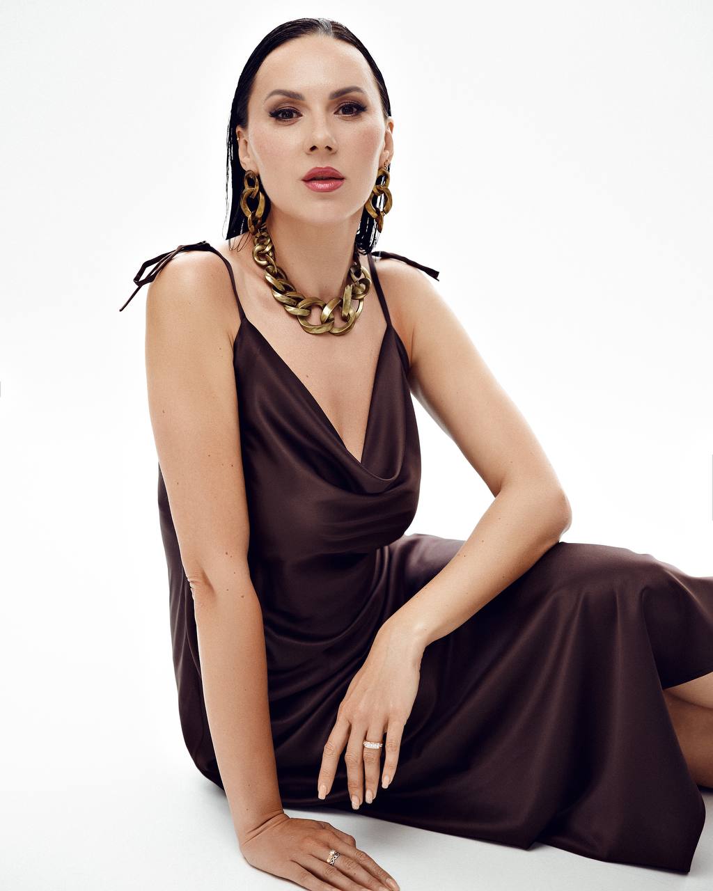 Шовкова cукня-комбінація Iren Максі від FAYNA