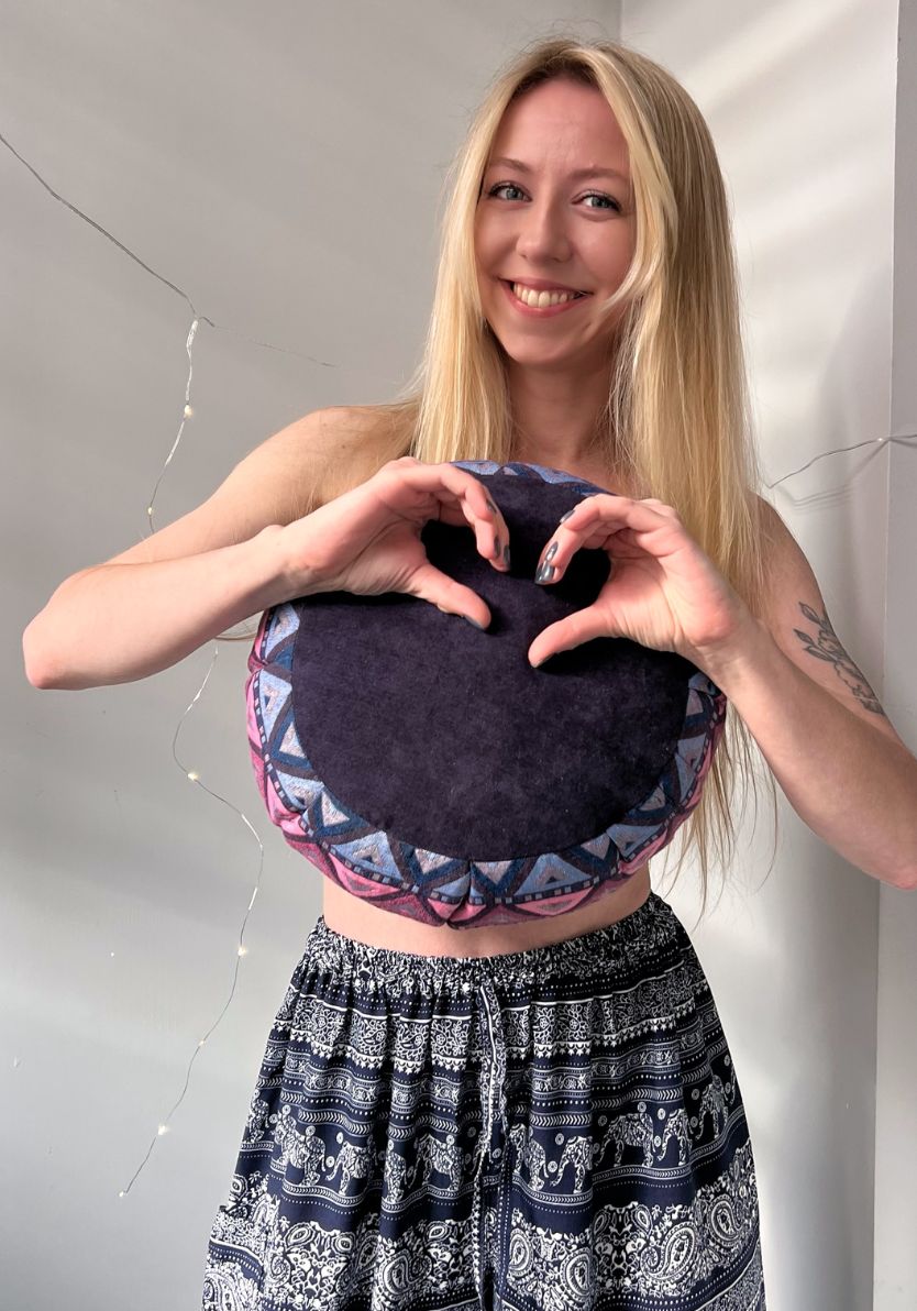 Подушка для медитації дзафу геометрія RAO 31x16 см