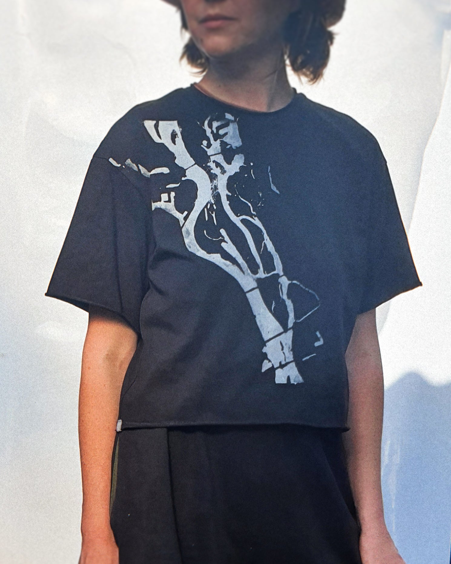 Футболка crop принт «Річка Дніпро (Київ)» від бренду SomeUrbanMonk