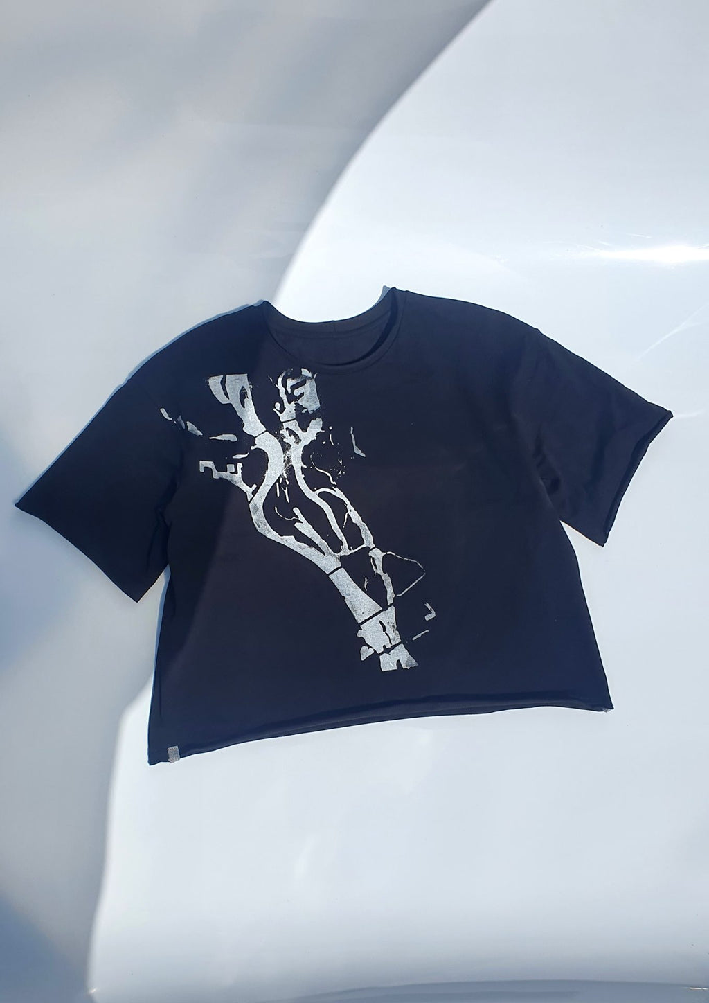 Футболка crop принт «Річка Дніпро (Київ)» від бренду SomeUrbanMonk