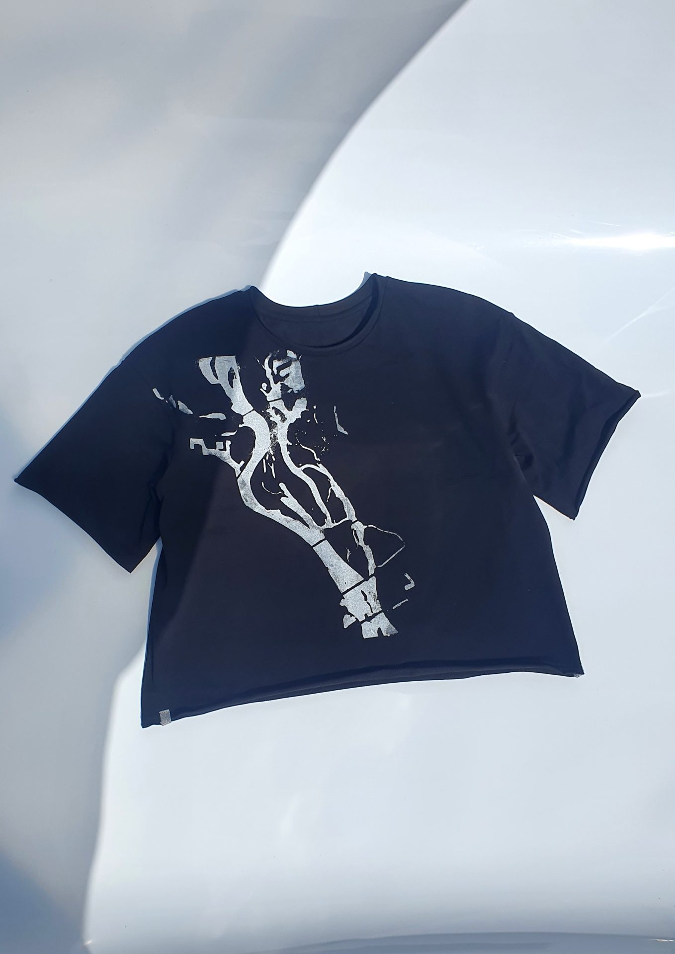 Футболка crop принт «Річка Дніпро (Київ)» від бренду SomeUrbanMonk