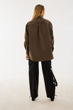 Сорочка хакі oversize асиметрична BRU