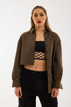 Сорочка хакі oversize асиметрична BRU