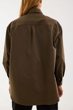 Сорочка хакі oversize асиметрична BRU