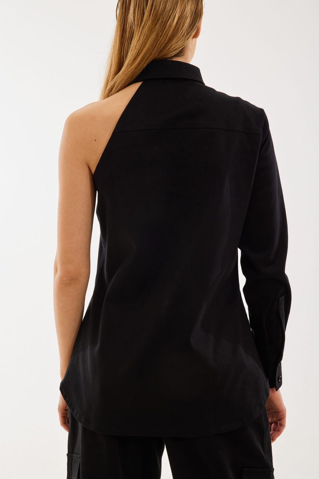 Сорочка чорна на одне плече BRU