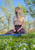 Широкі вільні легкі штани для йоги "Elephant maroon" від RAO в індійському стилі