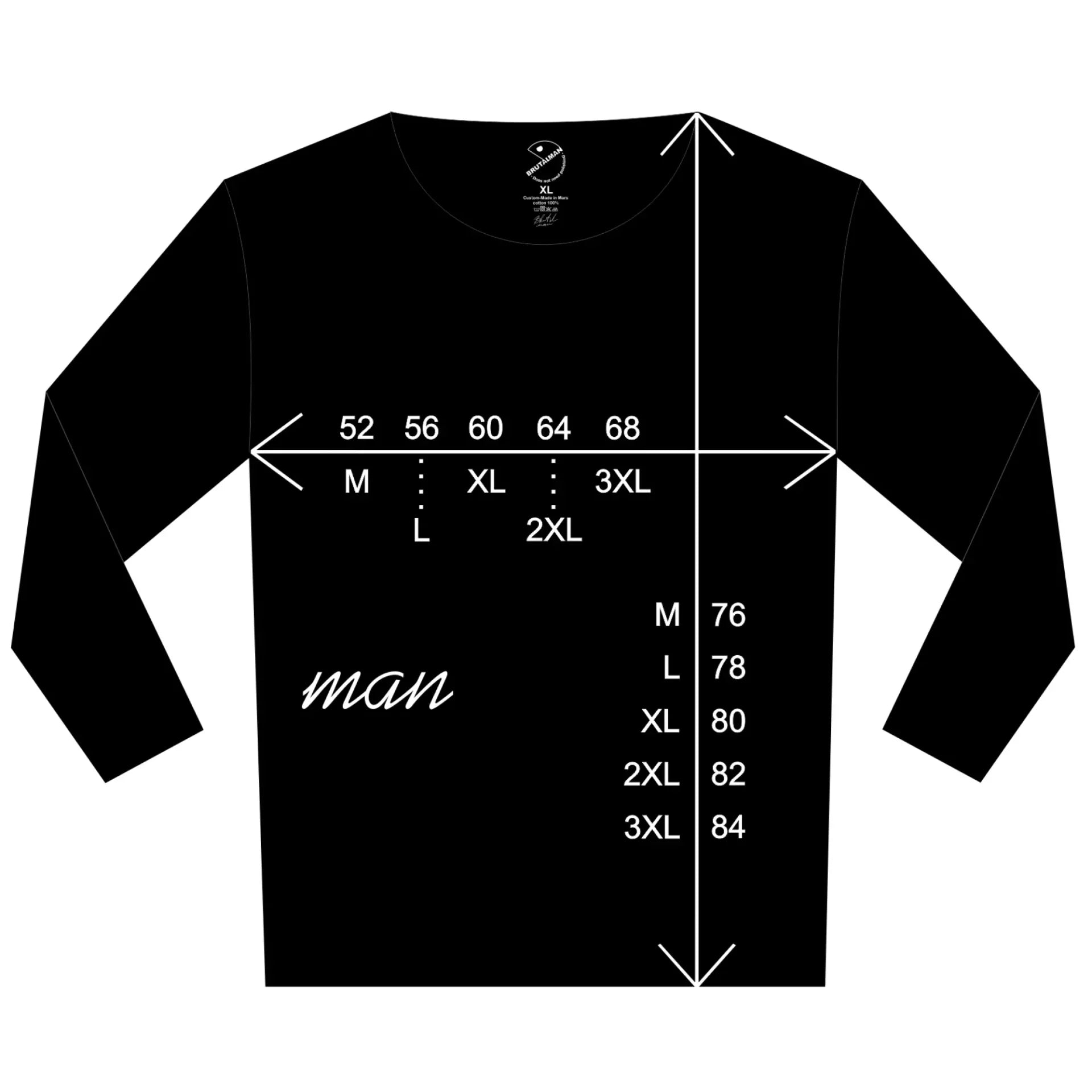 Світшот чорний Козак від BRUTALMAN